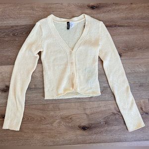 H&M Yellow Cardigan